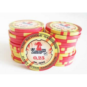 jetons de poker en ceramique 0,25 garden