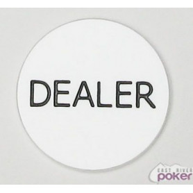 bouton poker dealer blanc