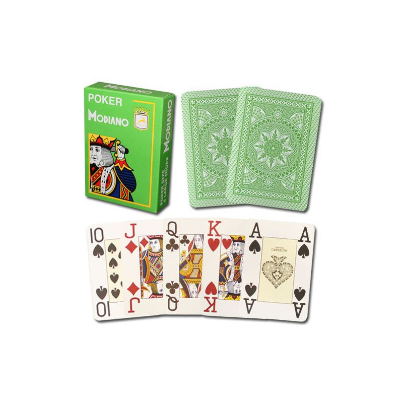 cartes poker modiano vert clair