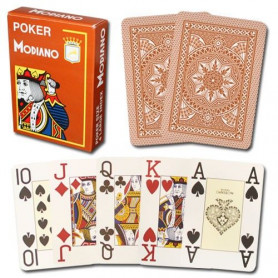 cartes poker modiano marron