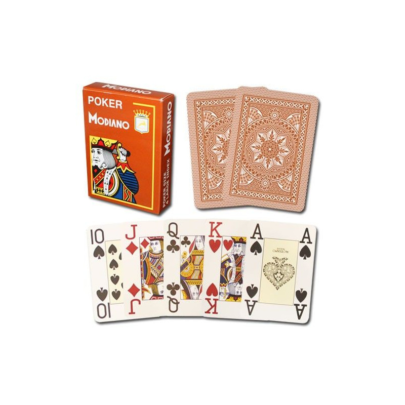 cartes poker modiano marron