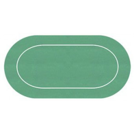 tapis de poker en  neoprene vert ovale