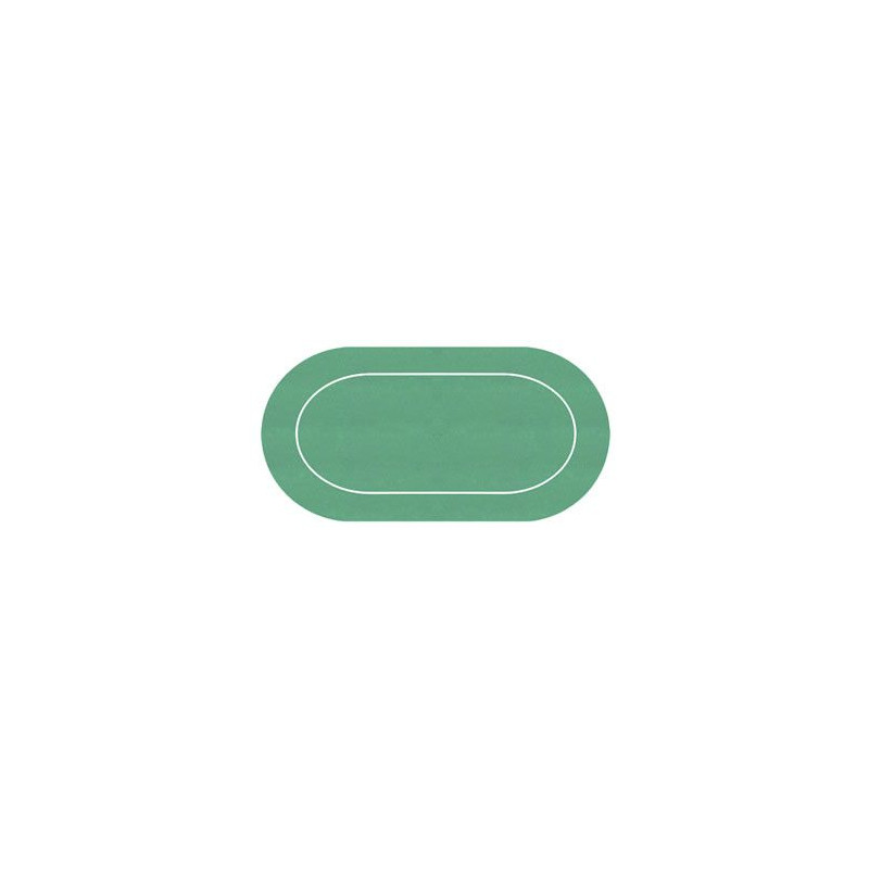 tapis de poker en  neoprene vert ovale