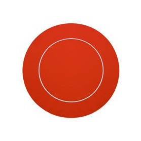tapis poker rond en neoprene rouge