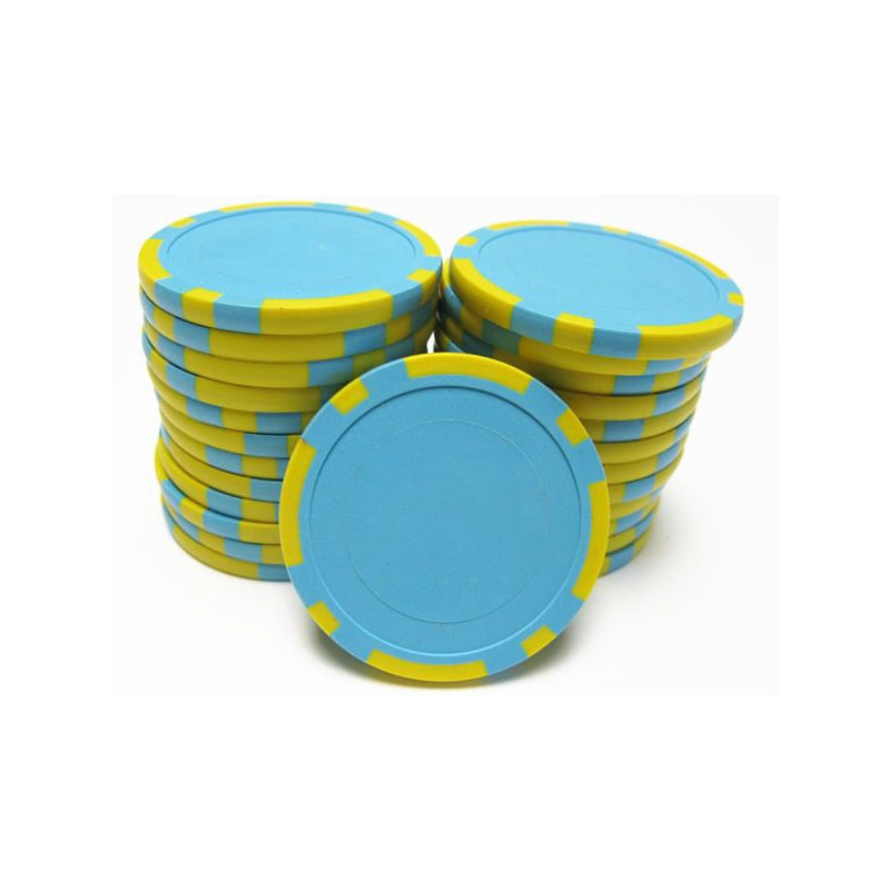 jeton bicolore jaune bleu pour personnalisation