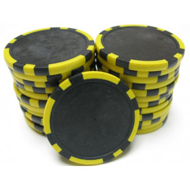 jetons de poker a personnaliser jaune et noir