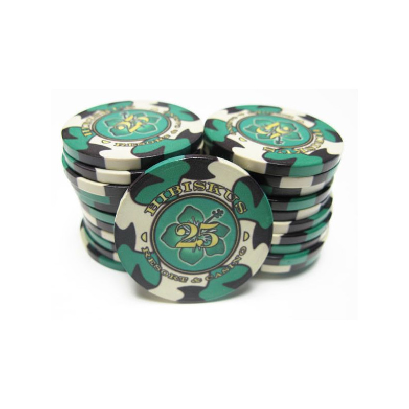 jeton de poker hibis 25