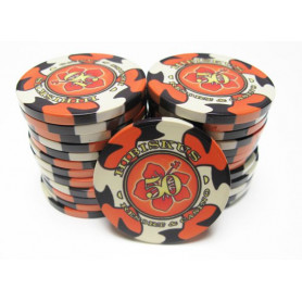 jeton de poker en ceramique hibis 50