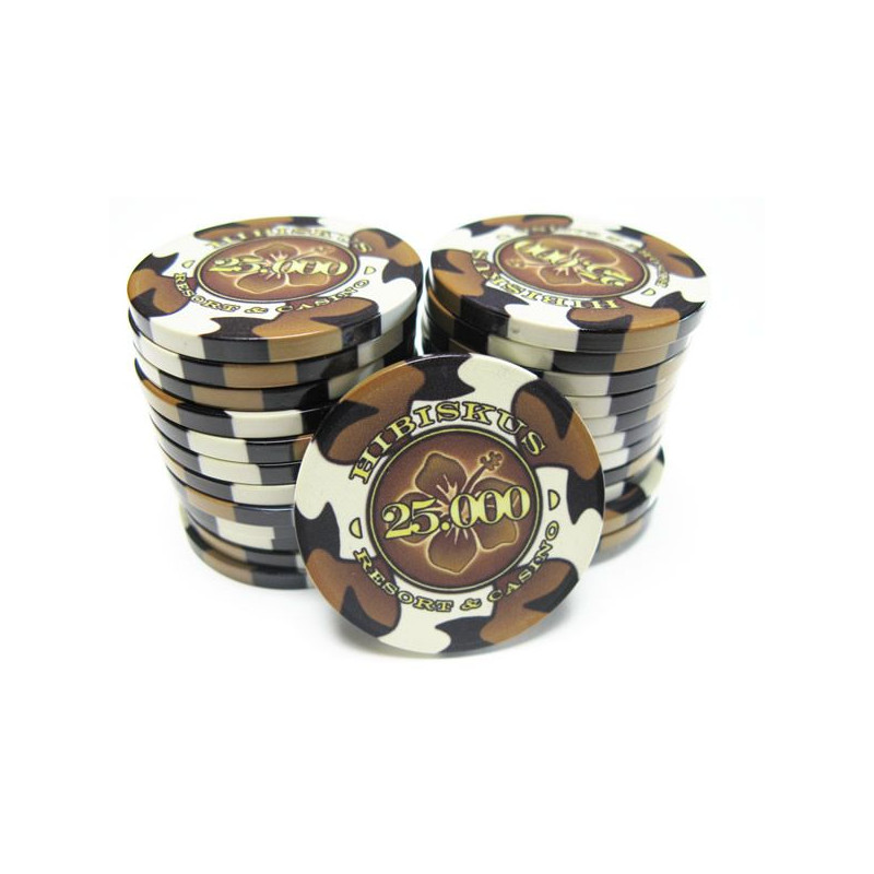 jeton de poker hibis 25000