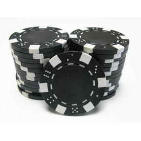 jetons poker dice noir