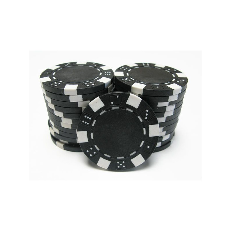 jetons poker dice noir