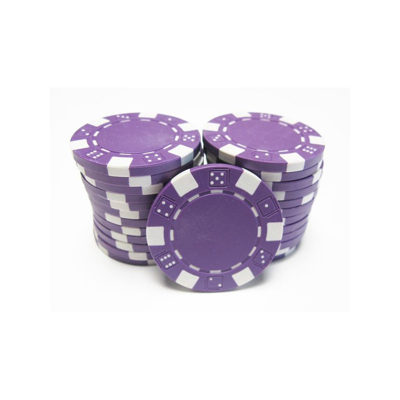 jetons de poker dice violet