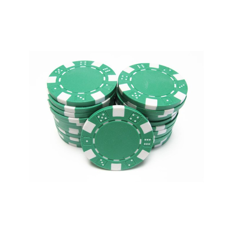 jetons poker dice vert