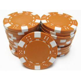 jeton de poker dice orange