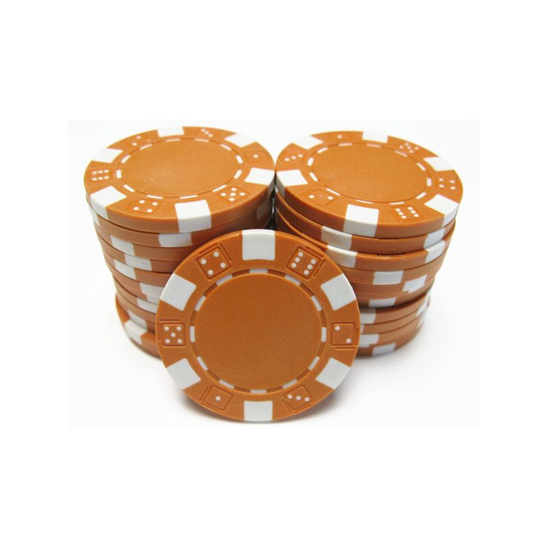 jeton de poker dice orange