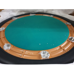 tables de poker ronde tapis vert