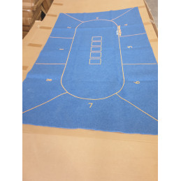 tapis de poker en feutrine avec emplacements joueurs
