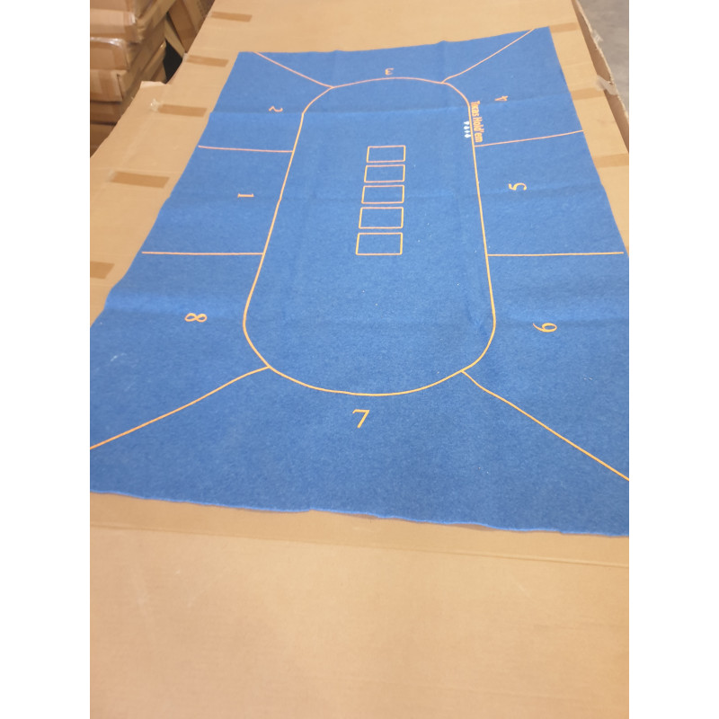 tapis de poker en feutrine avec emplacements joueurs