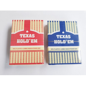 2 jeux de cartes poker 100% plastique