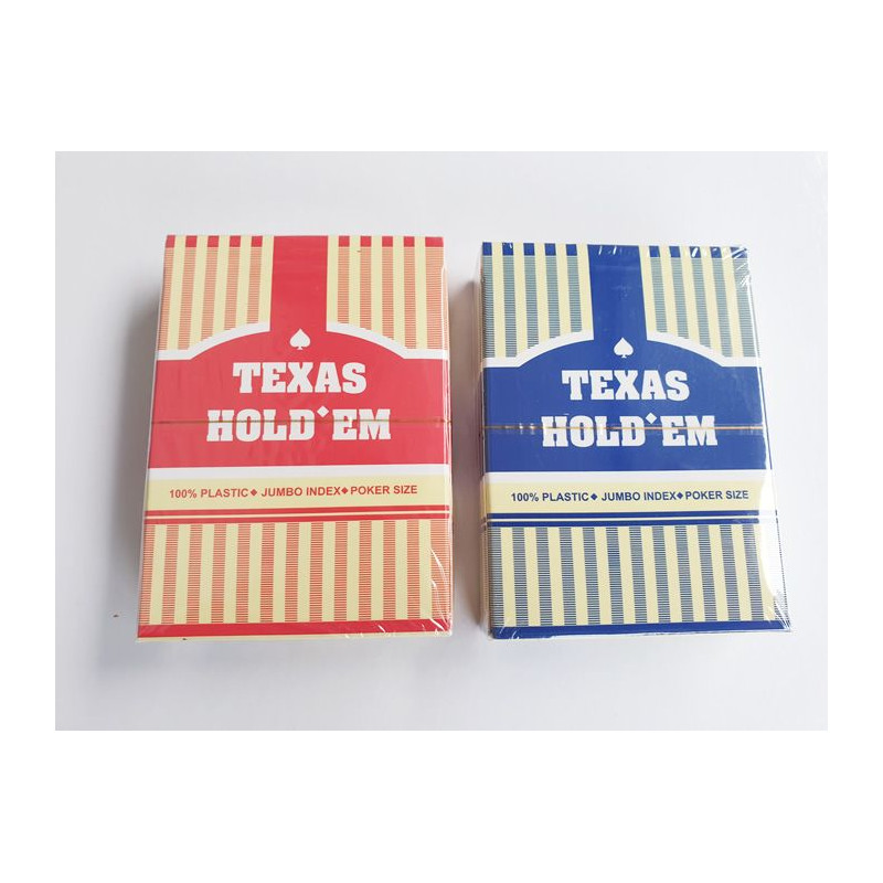 2 jeux de cartes poker 100% plastique